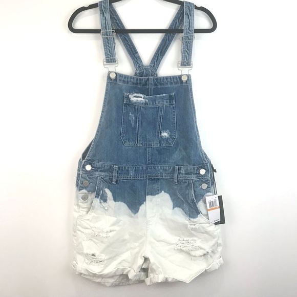 blue jean overall pants